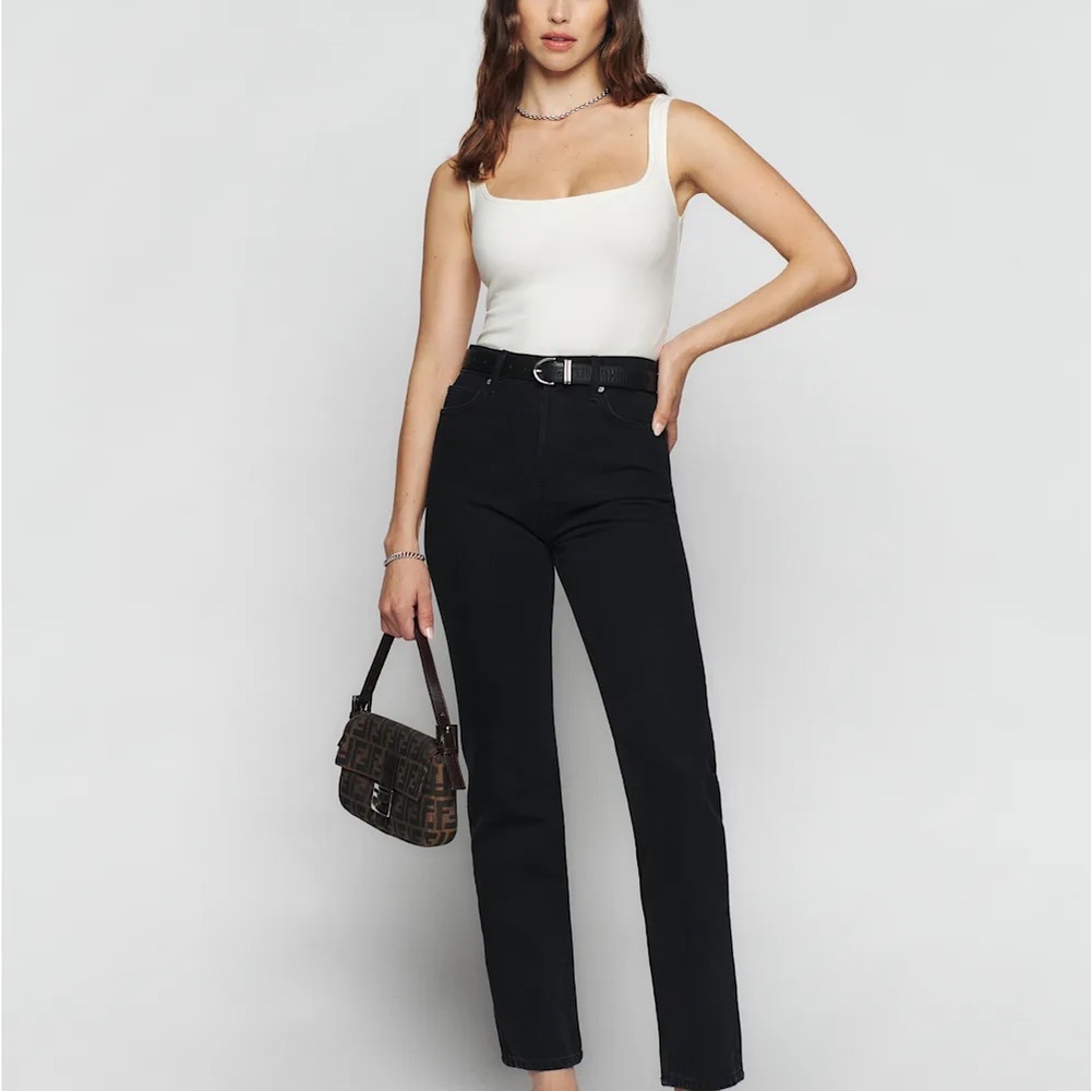 Reformation Cynthia High Rise Straight Jeans